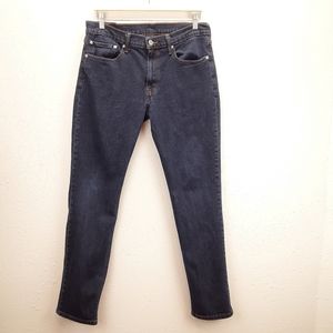 Levi's 511 dark wash slim fit tapered leg jeans